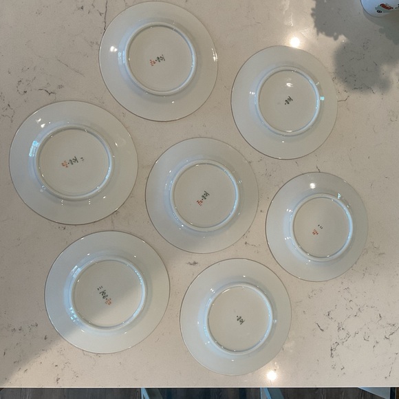 Epiag Czechoslovakia  7 Dessert Plates Beautiful Florals on white 7-3/4” wide - Picture 5 of 7